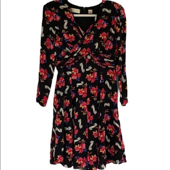 Vintage Dana Buchman Floral Silk Dress Size 6 - Picture 9 of 9